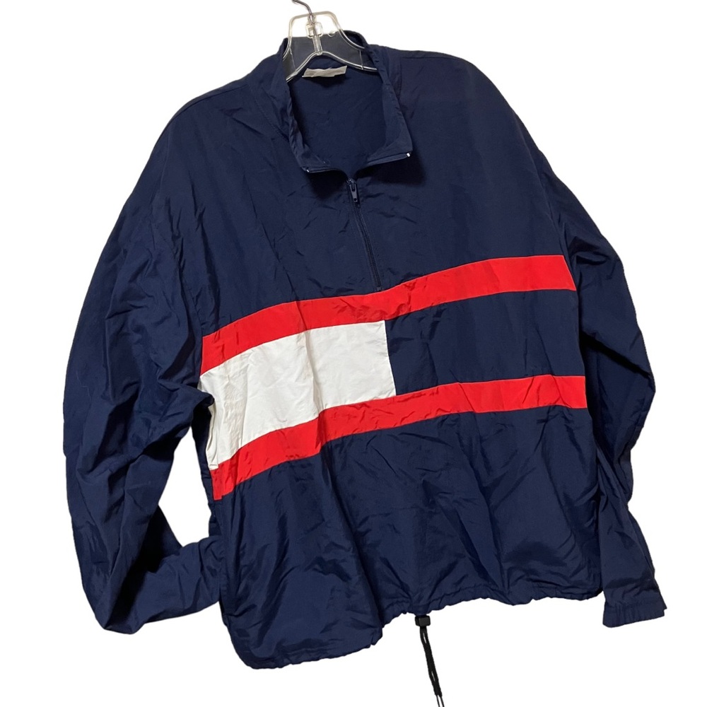 Vintage Navy and Red Windbreaker Jacket